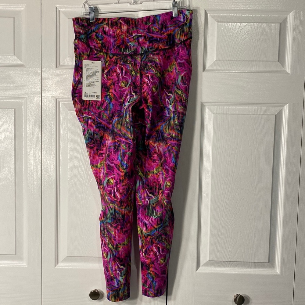 Lululemon base pace HR tight. Nulix fabric leggings, size 14. High rise 28” long